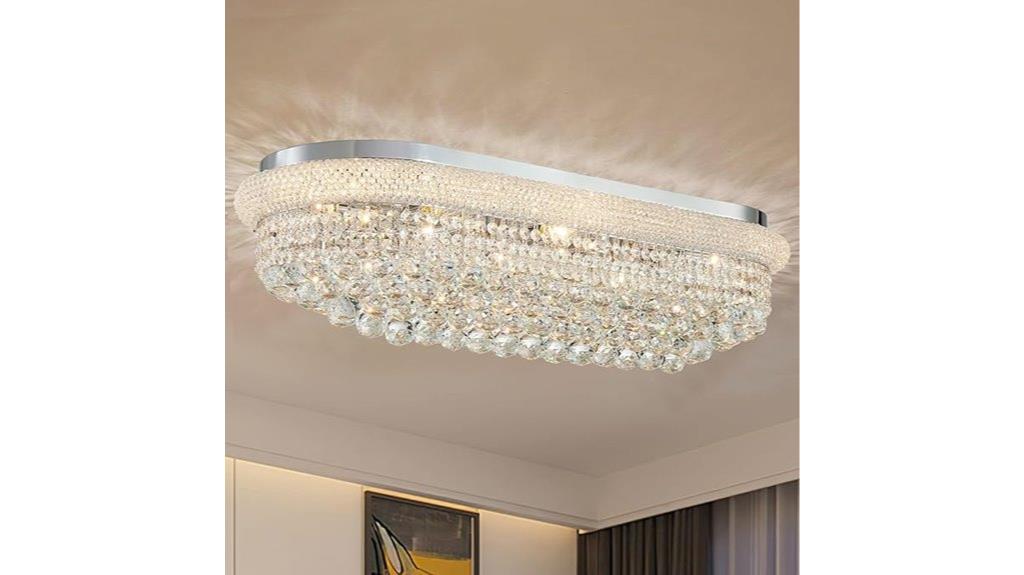 contemporary rectangular crystal fixture