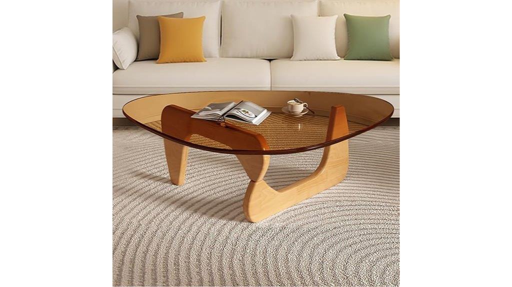 contemporary transparent living table