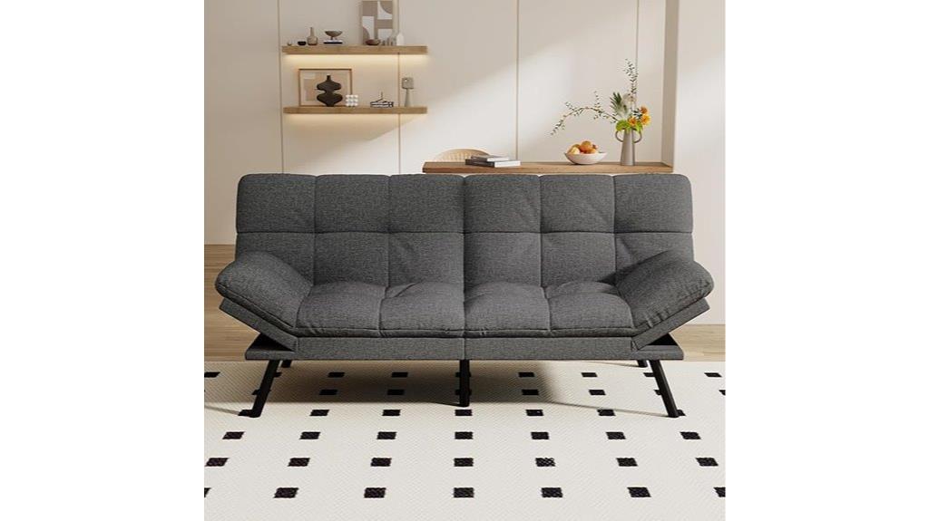convertible memory foam sofa