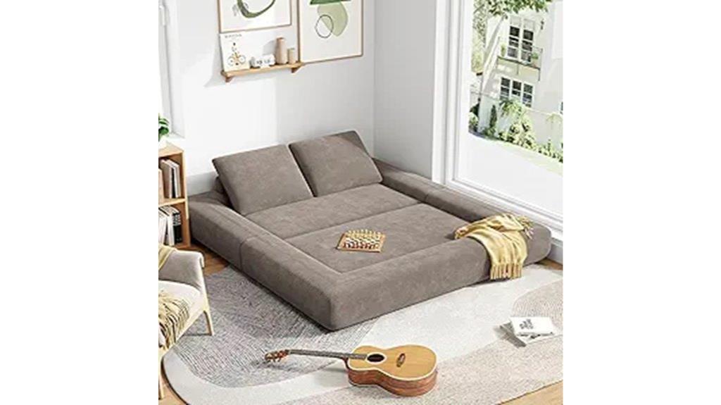 convertible sleeper floor sofa