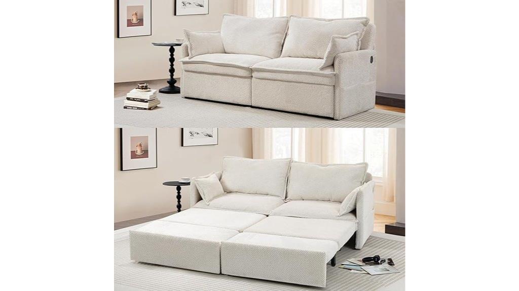 convertible sofa with usb