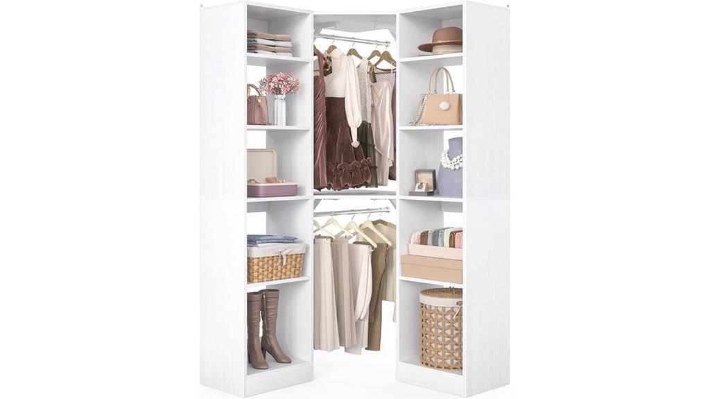 corner shelving with twelve