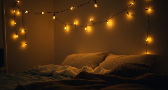cozy bedroom string lights