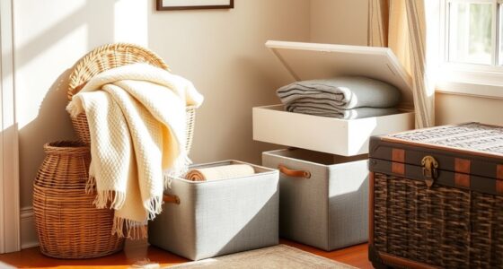 cozy blanket storage options