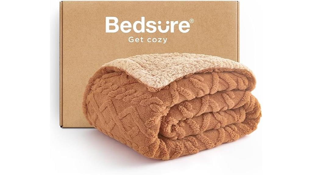 cozy sherpa couch blanket