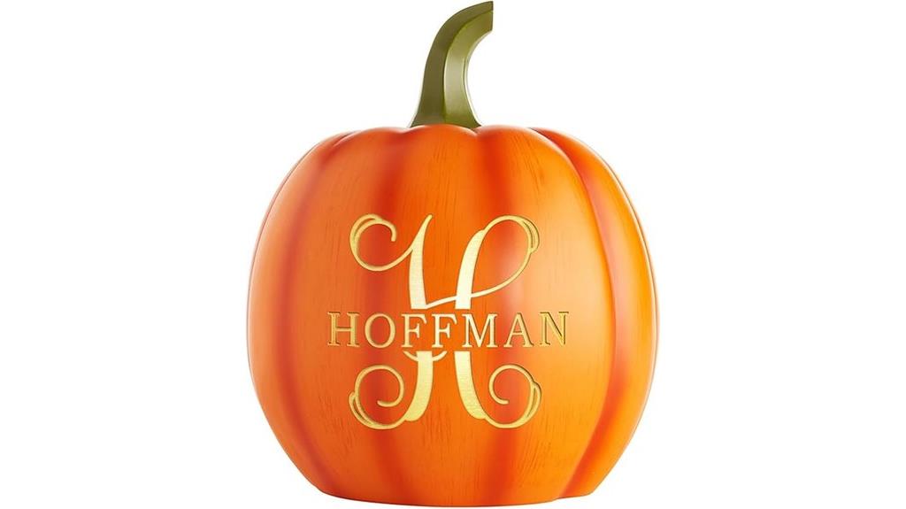 custom name lighted pumpkin
