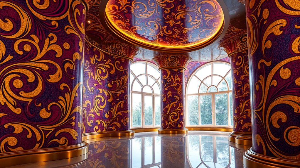 decorative curved wall coverings