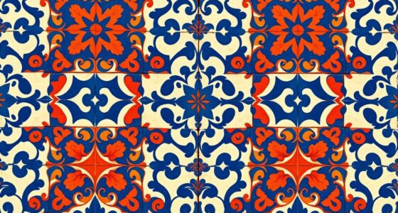 decorative grid patterned walls