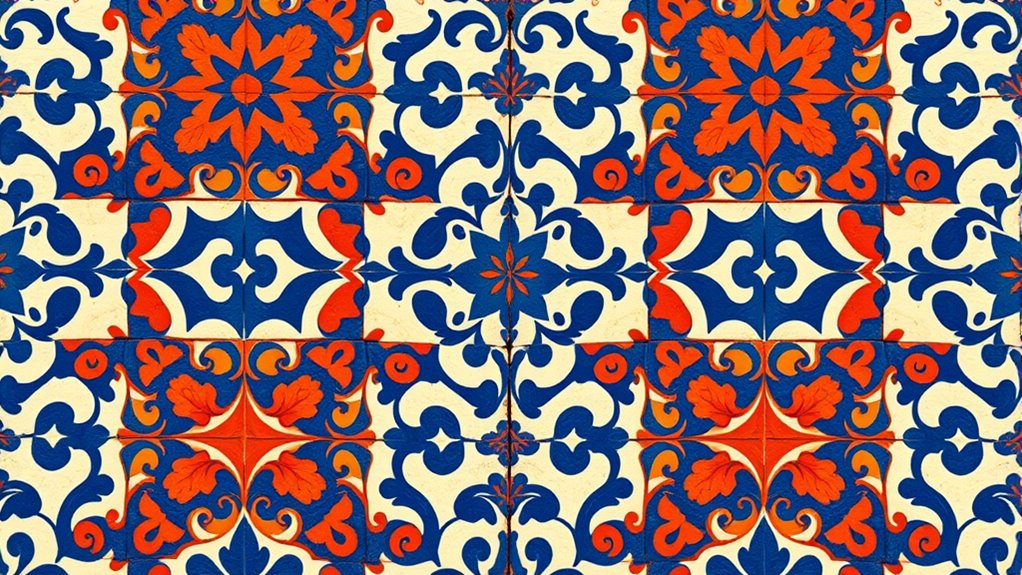 decorative grid patterned walls