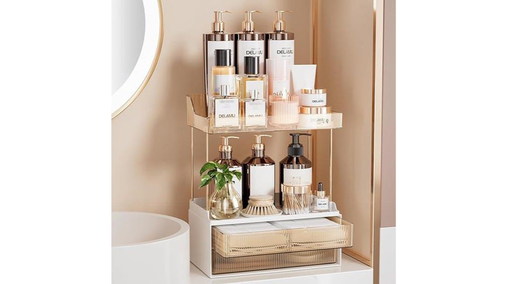 double drawer bathroom storage