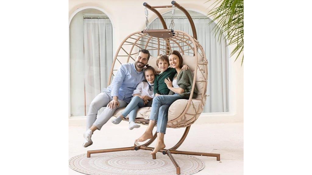 double egg swing chair