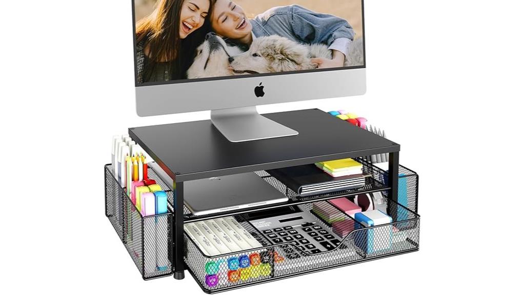 dual tier monitor riser