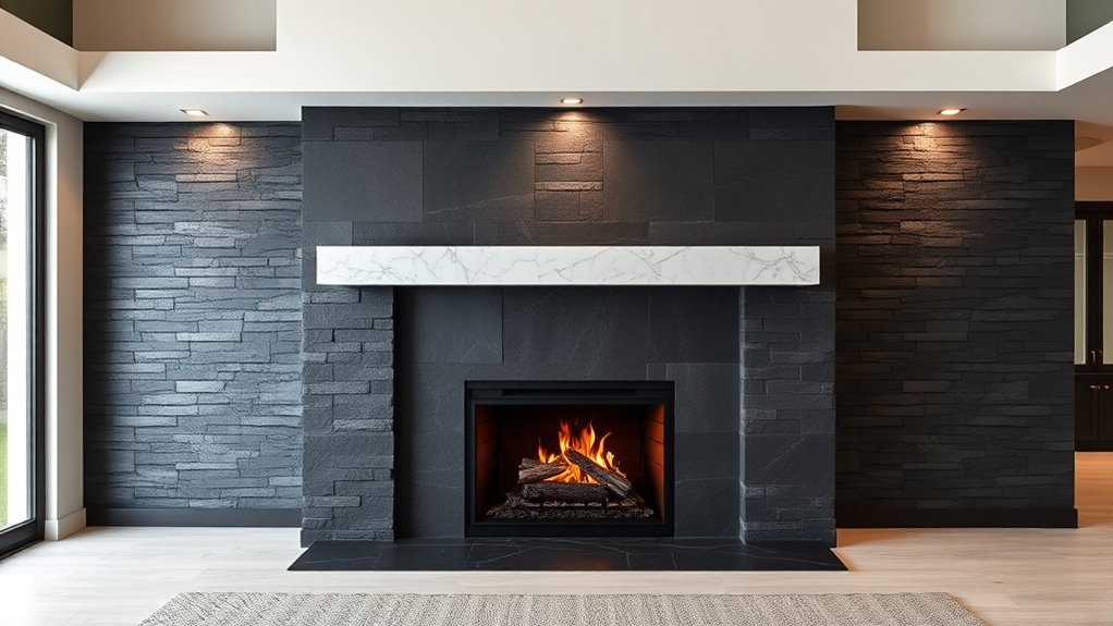 durable stylish fireplace materials