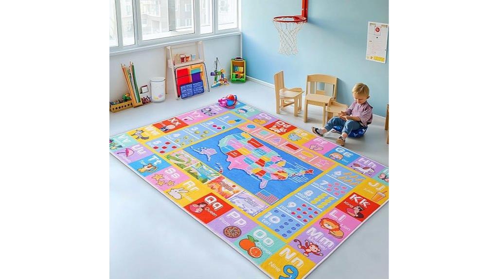 educational kids play rug