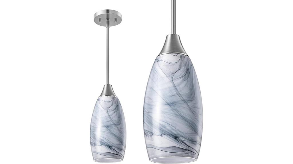 elegant art glass pendant