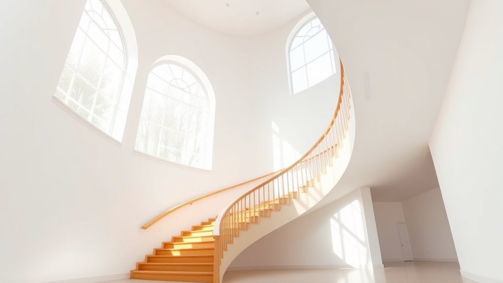 elegant curved staircase design