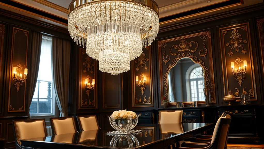 elegant dining room lighting