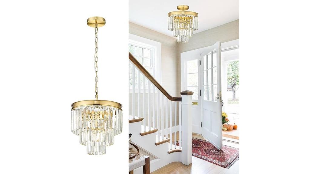 elegant gold crystal chandelier
