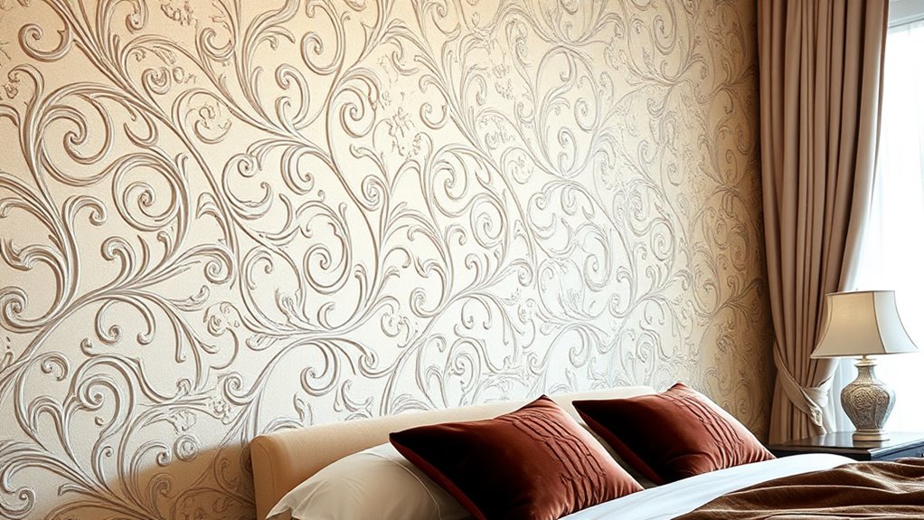 elegant textured bedroom decor