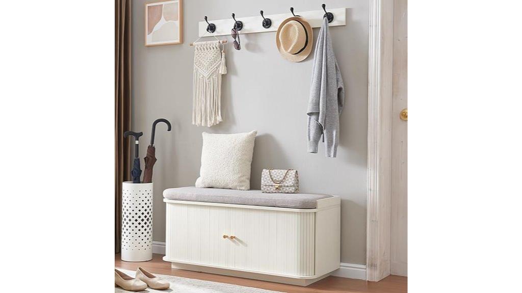 entryway storage with hooks