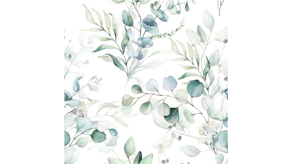 eucalyptus leaf wallpaper roll
