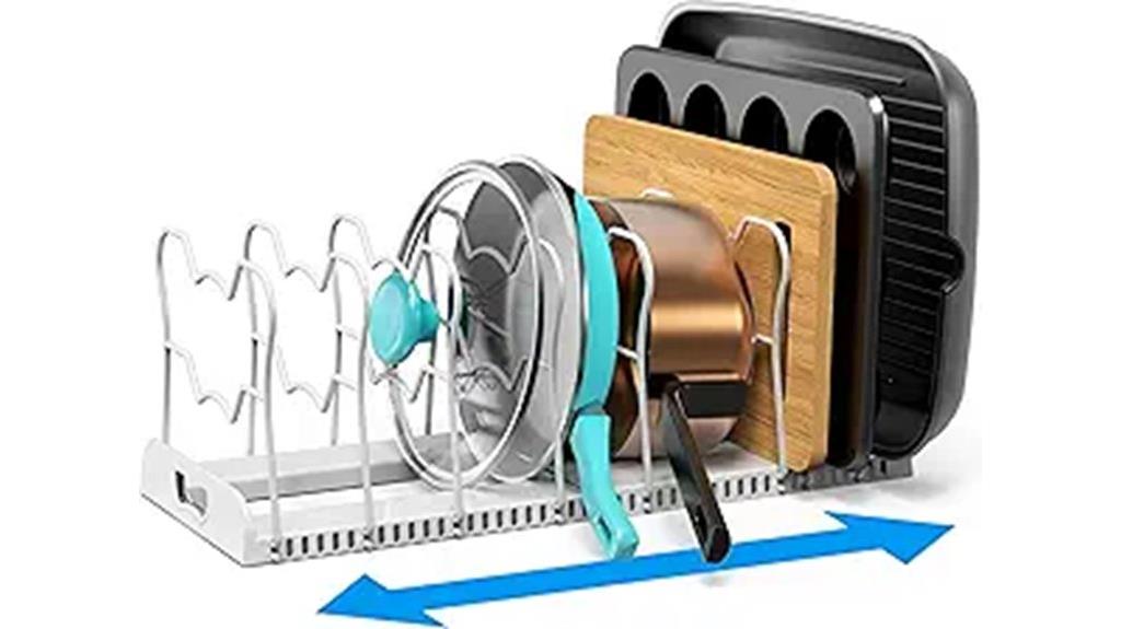 expandable pan organizer rack