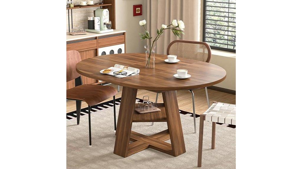 expandable round dining table