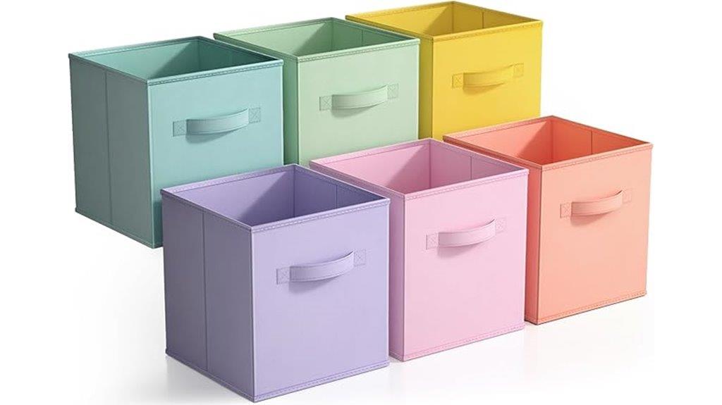 fabric storage cube handles