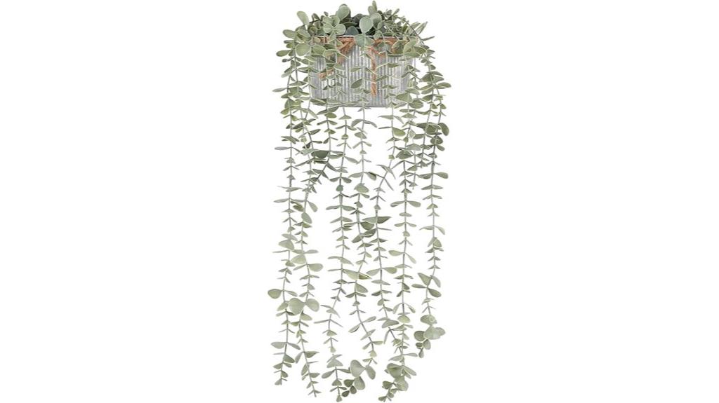 fake eucalyptus plant decor