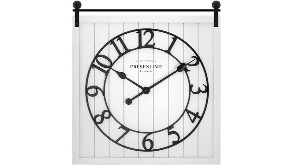 farmhouse barn door clock