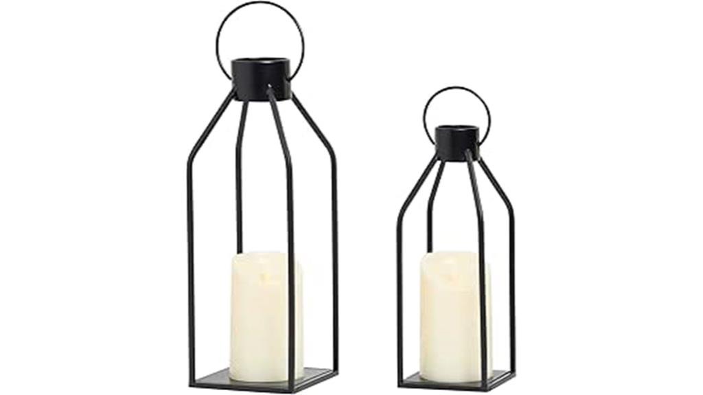 farmhouse lantern candle decor