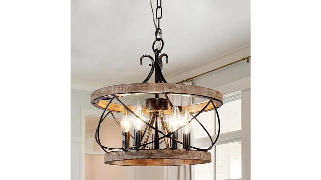 five light farmhouse chandelier