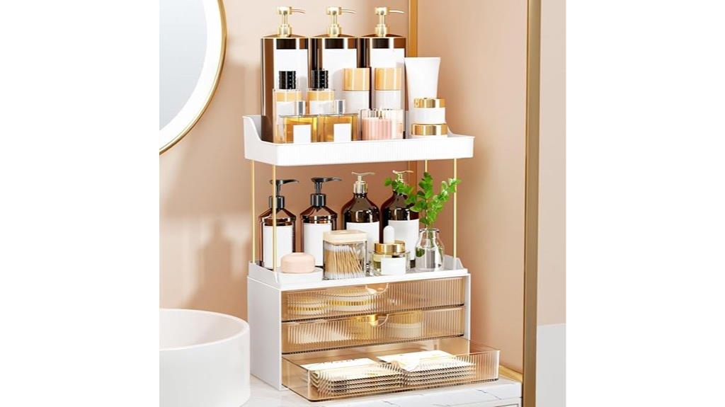 five tier makeup drawer organizer
