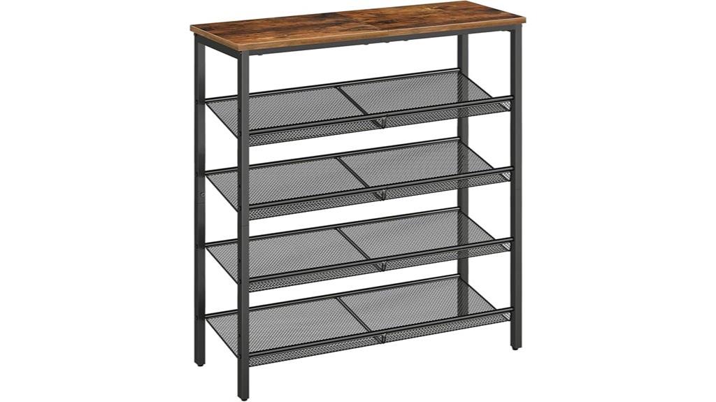 five tier shoe storage