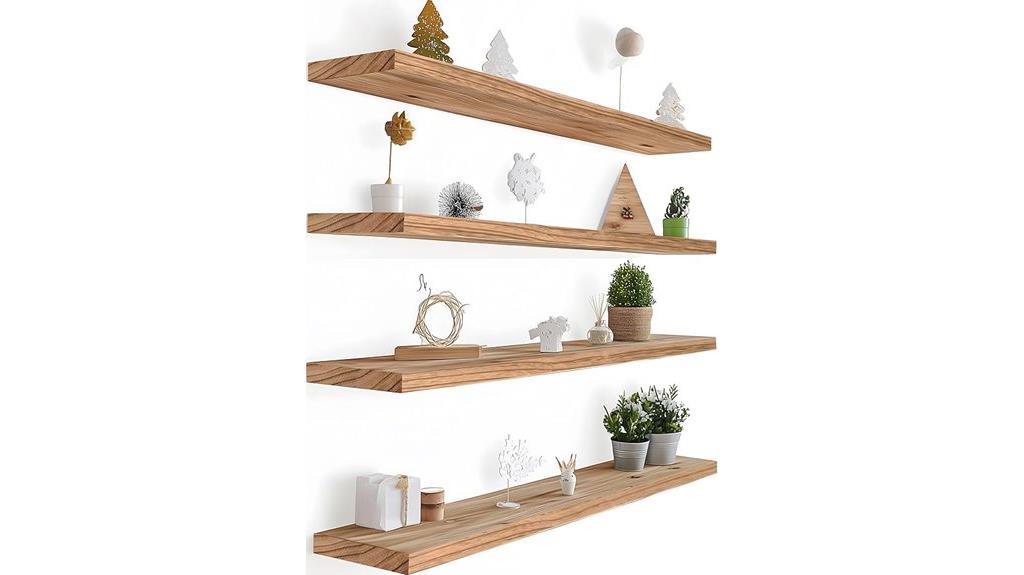four 36 inch wall shelves