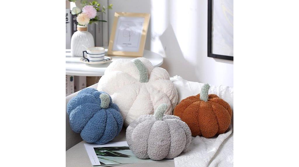 four pack pumpkin pillows
