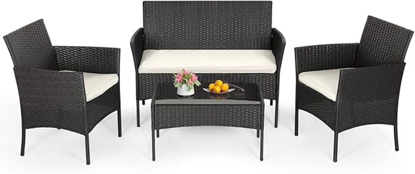 four piece patio furniture