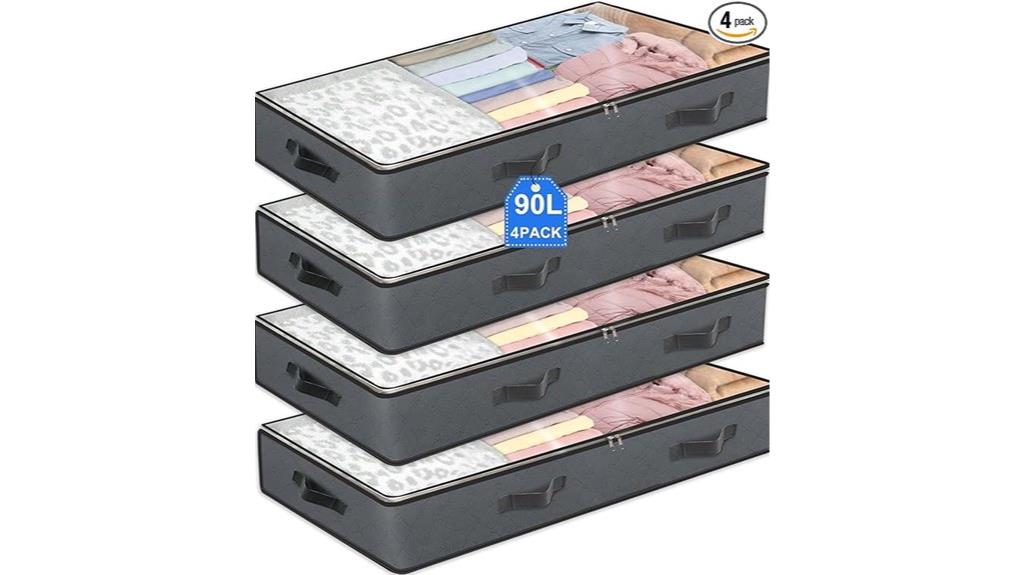 four under bed storage containers