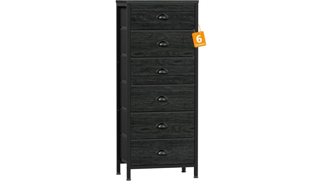 furnulem tall dresser with six drawers