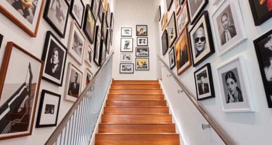 gallery wall on staircase