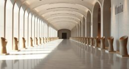 gallery with rhythmic repeats