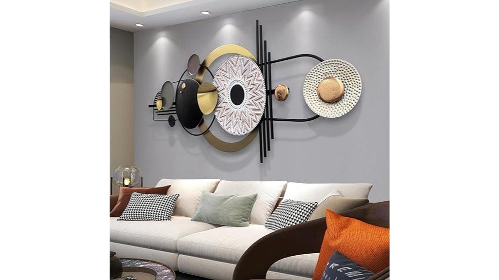 geometric circular metal wall