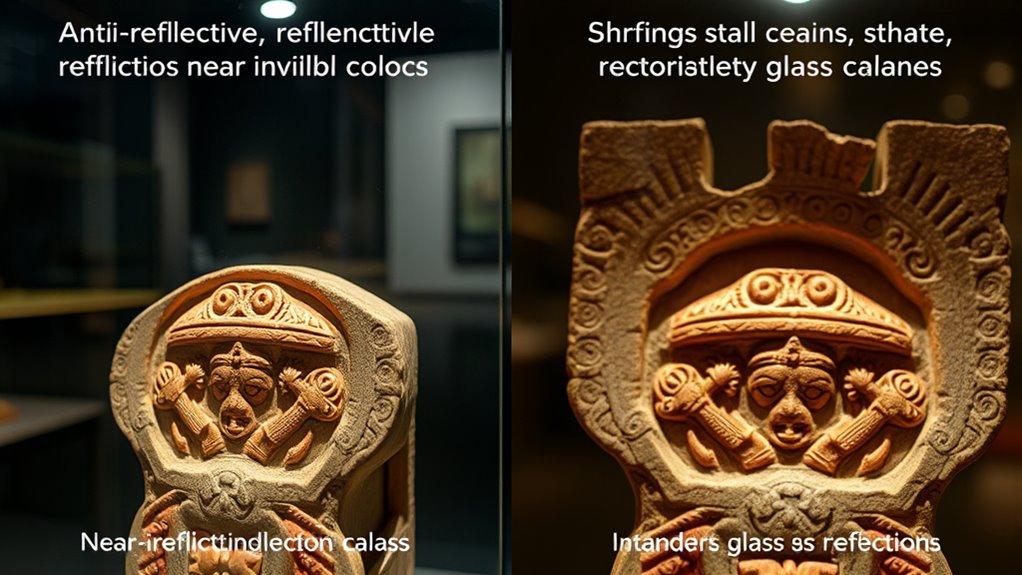 glass anti reflective vs museum