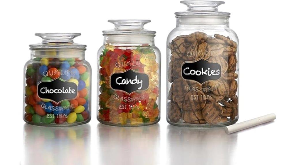 glass canisters with lids