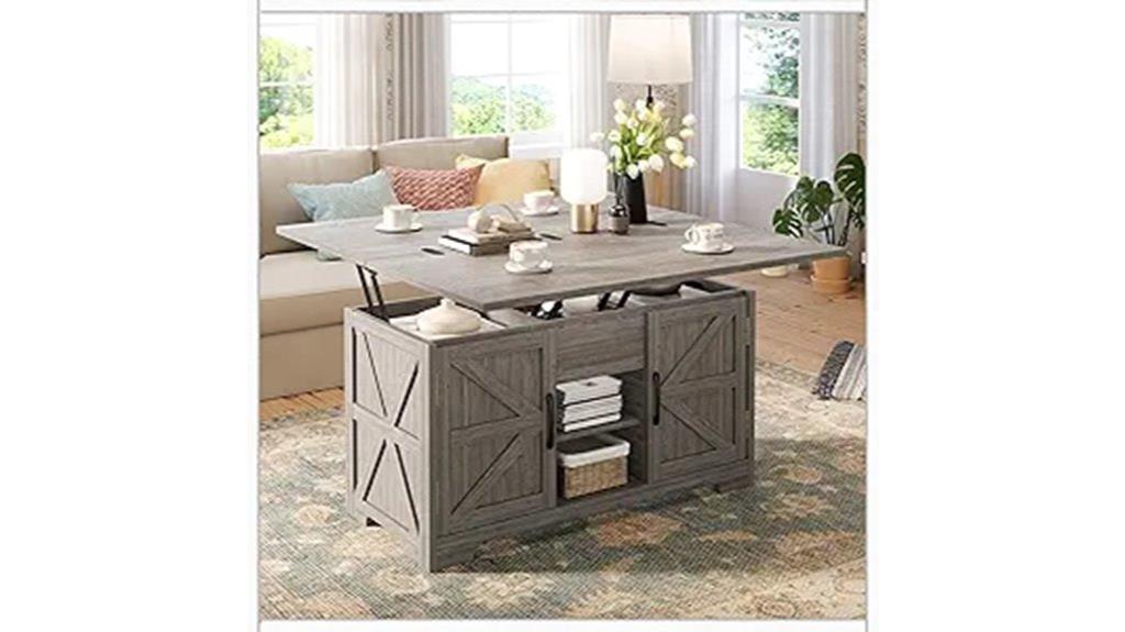 gray lift top table