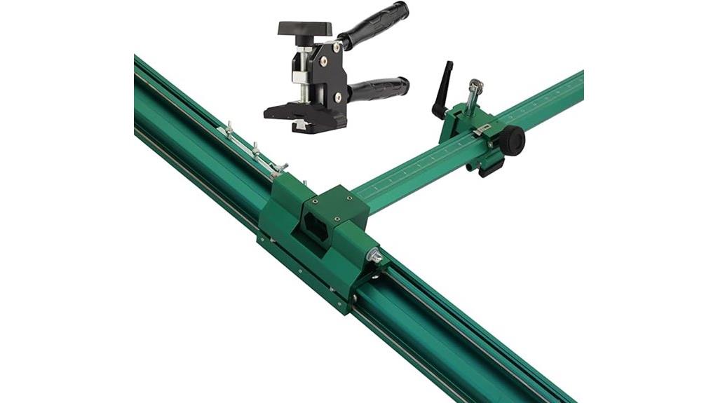 green t shape tile cutter