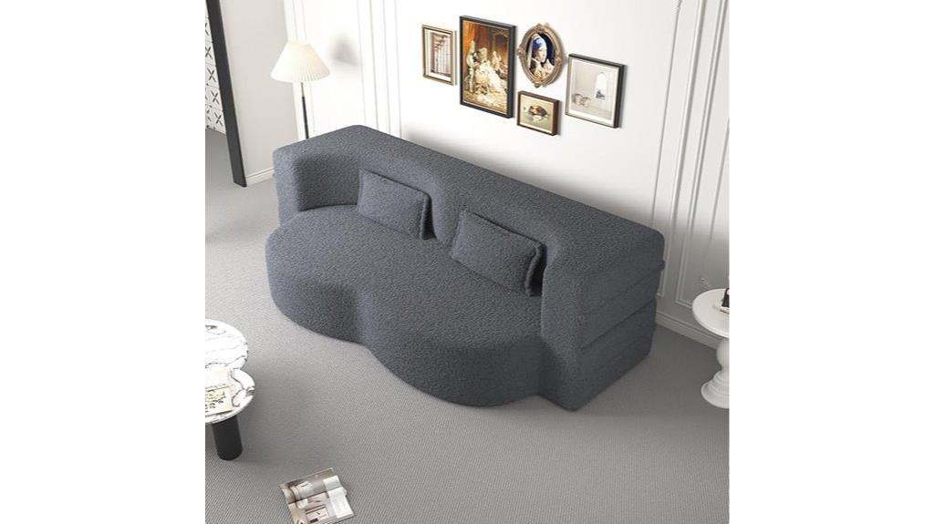 grey 78 convertible sofa