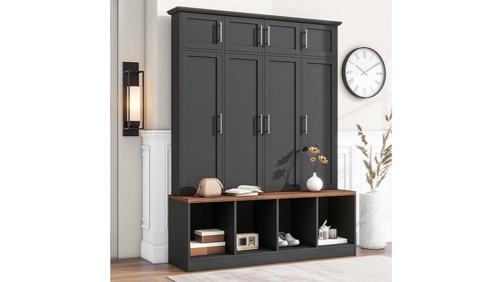 hall tree with storage