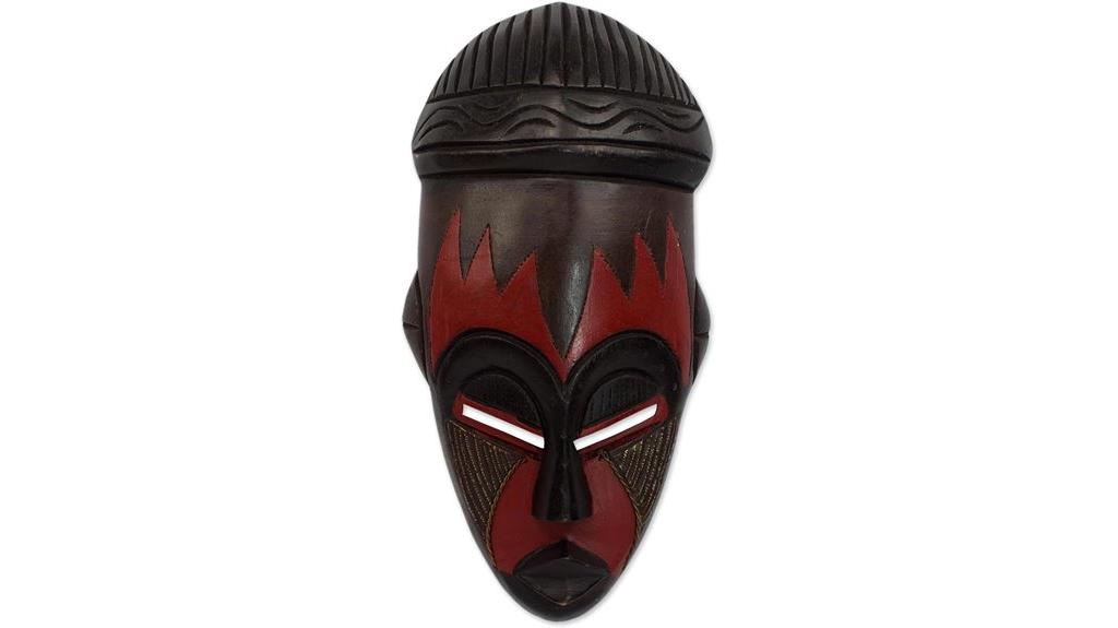 handcrafted rubberwood mask