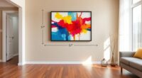 hang art at 57 inches